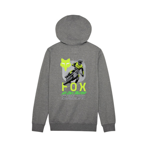 קפוצ'ון פליז פוקס אפור - FOXHEAD X PRO CIRCUIT FLEECE PO V25