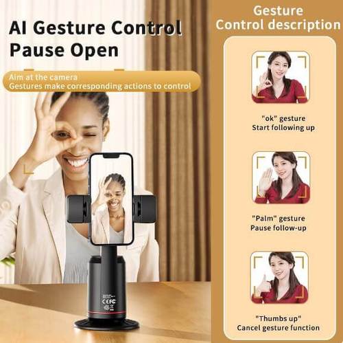 מעמד-חצובה מסתובב לטלפון הנייד עם שלט רחוק