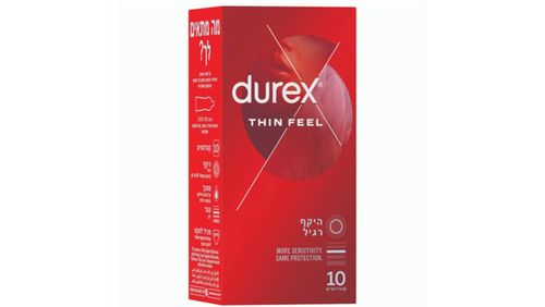 חפיסת קונדומים 10 יחידות דורקס | Durex- Thin Feel