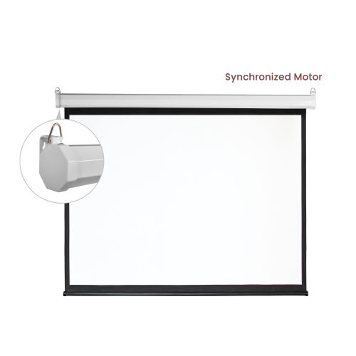 מסך גלילה חשמלי למקרן 3 מ' + שלט ESAC150 LUMI