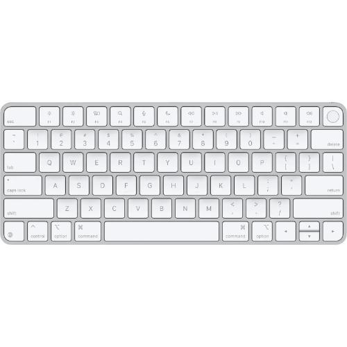 מקלדת Apple Magic Keyboard (USB-C) with Touch ID for Mac models with Apple silicon - White (2024)