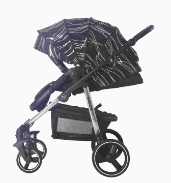 עגלת תינוק משולבת  VAGON PREMIUM צבע:SILVER סל שכיבה + טיולון  