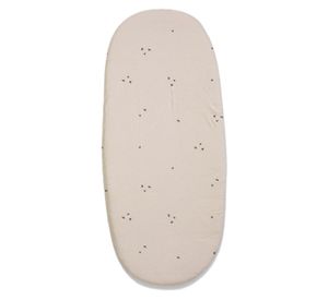 סדין 100% כותנה טריקו למזרן עגלת תינוק (אמבטיה) - קרם/ציפורים