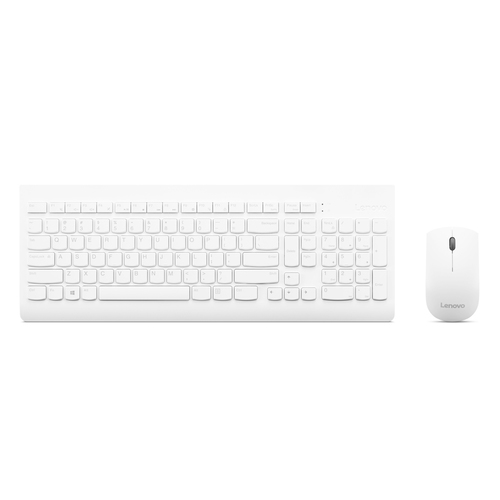 LENOVO 510 WIRELESS COMBO KEYBOARD & MOUSE WHITE - HEBREW