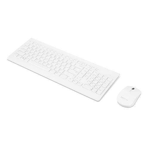 LENOVO 510 WIRELESS COMBO KEYBOARD & MOUSE WHITE - HEBREW