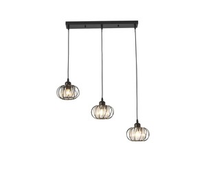 3 תלוי שחור על בסיס E27 3X60W