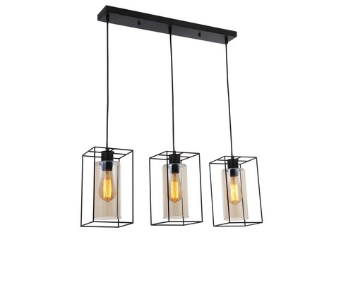 3 תלוי שחור עתיק E27 3X40W