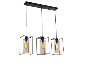 3 תלוי שחור עתיק E27 3X40W