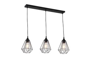 3 תלוי שחור עתיק E27 3X60W