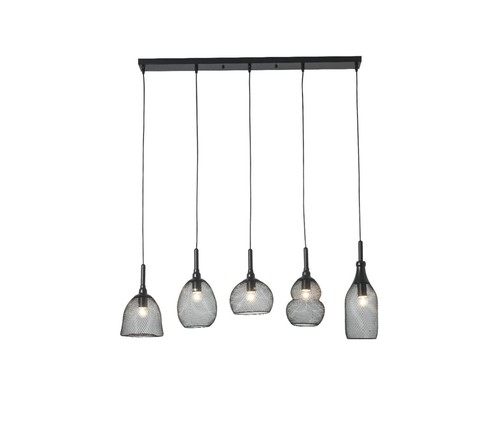 5 תלוי שחור עתיק על בסיס E27 5X60W