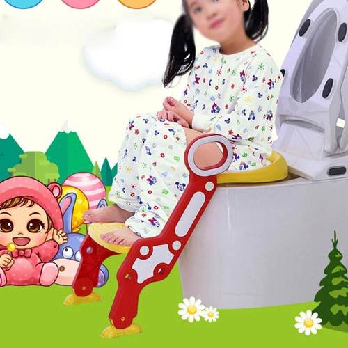 ישבנון מרופד לפעוט עם מונע החלקה ומונע התזה - צהוב/אדום