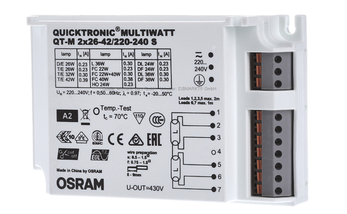 משנק אלקטרוני לנורות PL 26W-42W Osram