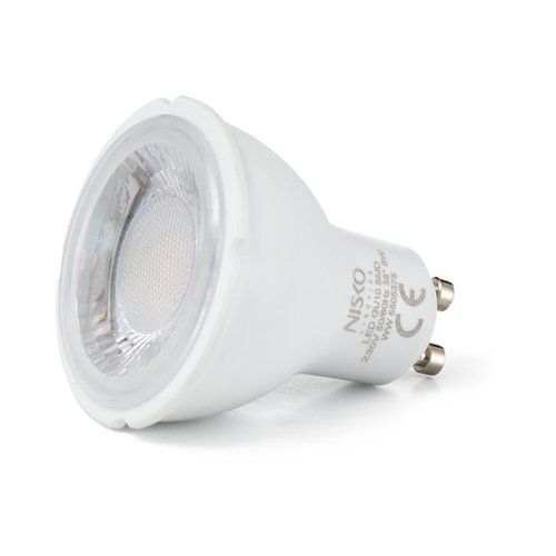 נורת דקרויקה לד לבנה לעמעום 30° GU10 6W אור חם  Nisko 
