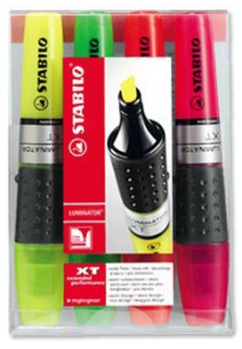  סט 4 טושי הדגשה וסימון - Stabilo Boss Luminator