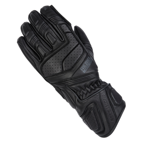 כפפות עור רבל הורן שחור - REBELHORN HIKE II GLOVES