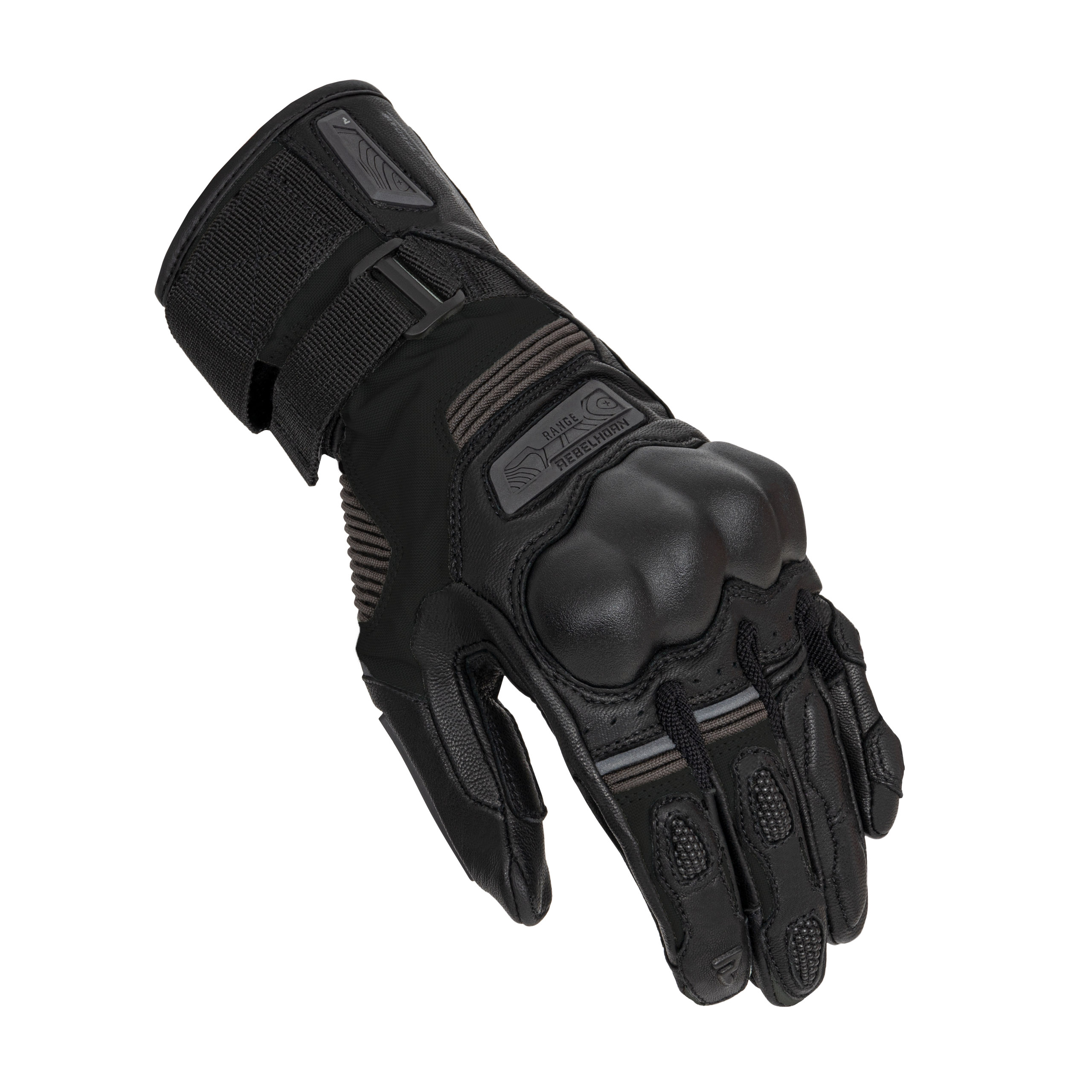 כפפות עור רבל הורן שחור - REBELHORN RANGE GLOVES