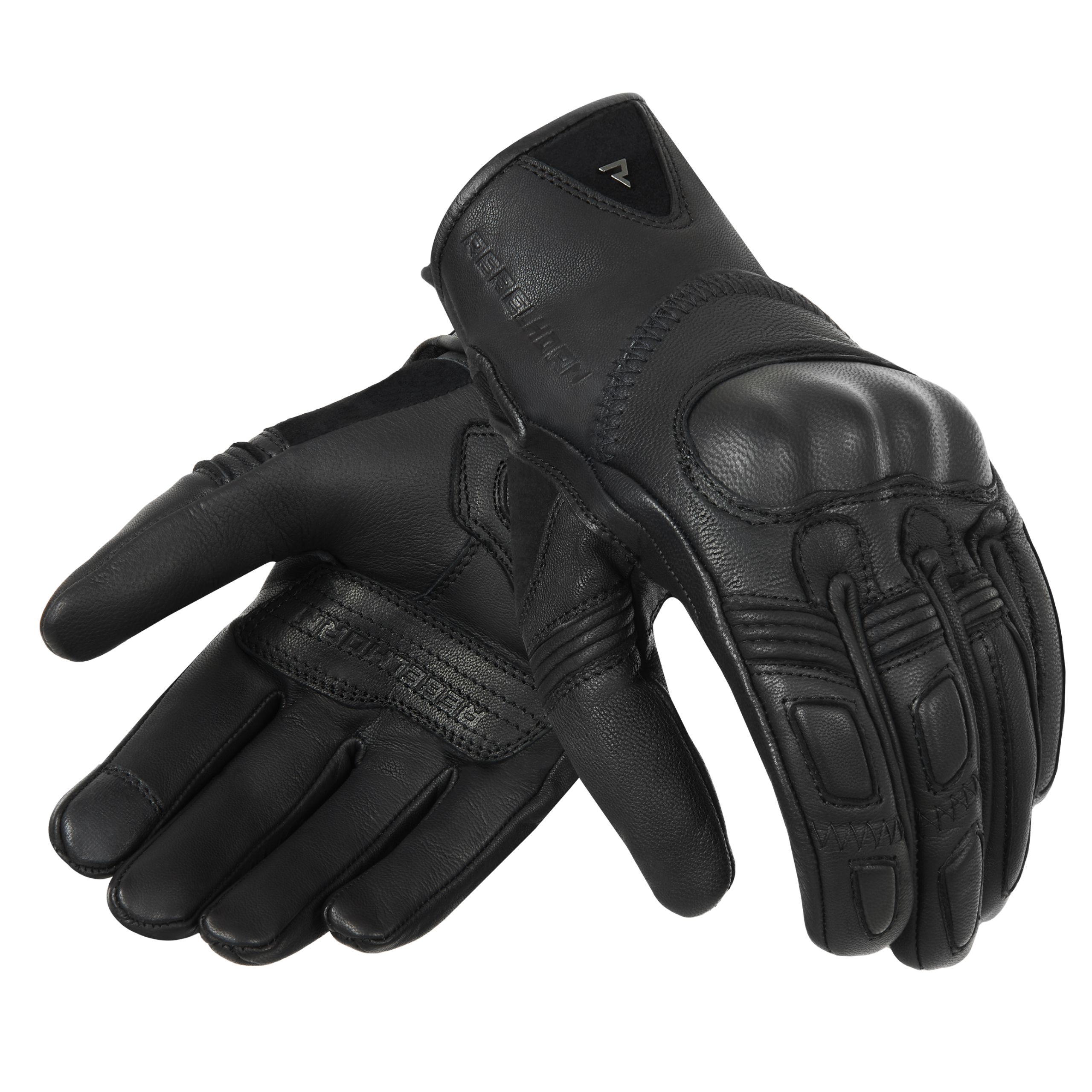 כפפות עור רבל הורן שחור - REBELHORN THUG II GLOVES