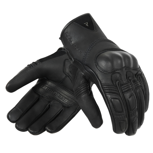 כפפות עור רבל הורן שחור - REBELHORN THUG II GLOVES