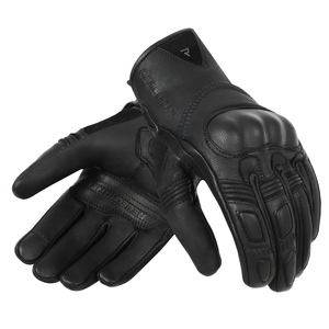 כפפות עור רבל הורן שחור - REBELHORN THUG II GLOVES