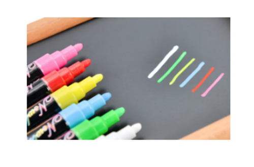  סט 4 טושים ללוח מחיק בצבעי FLUO LIQUID CHALK
