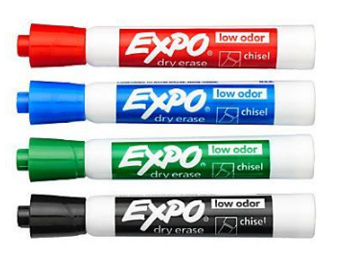  סט 4 טושים ללוח מחיק EXPO