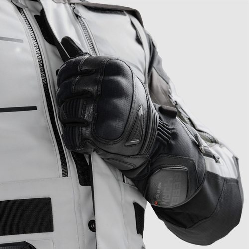 כפפות חורף מחממות מעור רבל הורן שחור - REBELHORN SUMMIT WP GLOVES