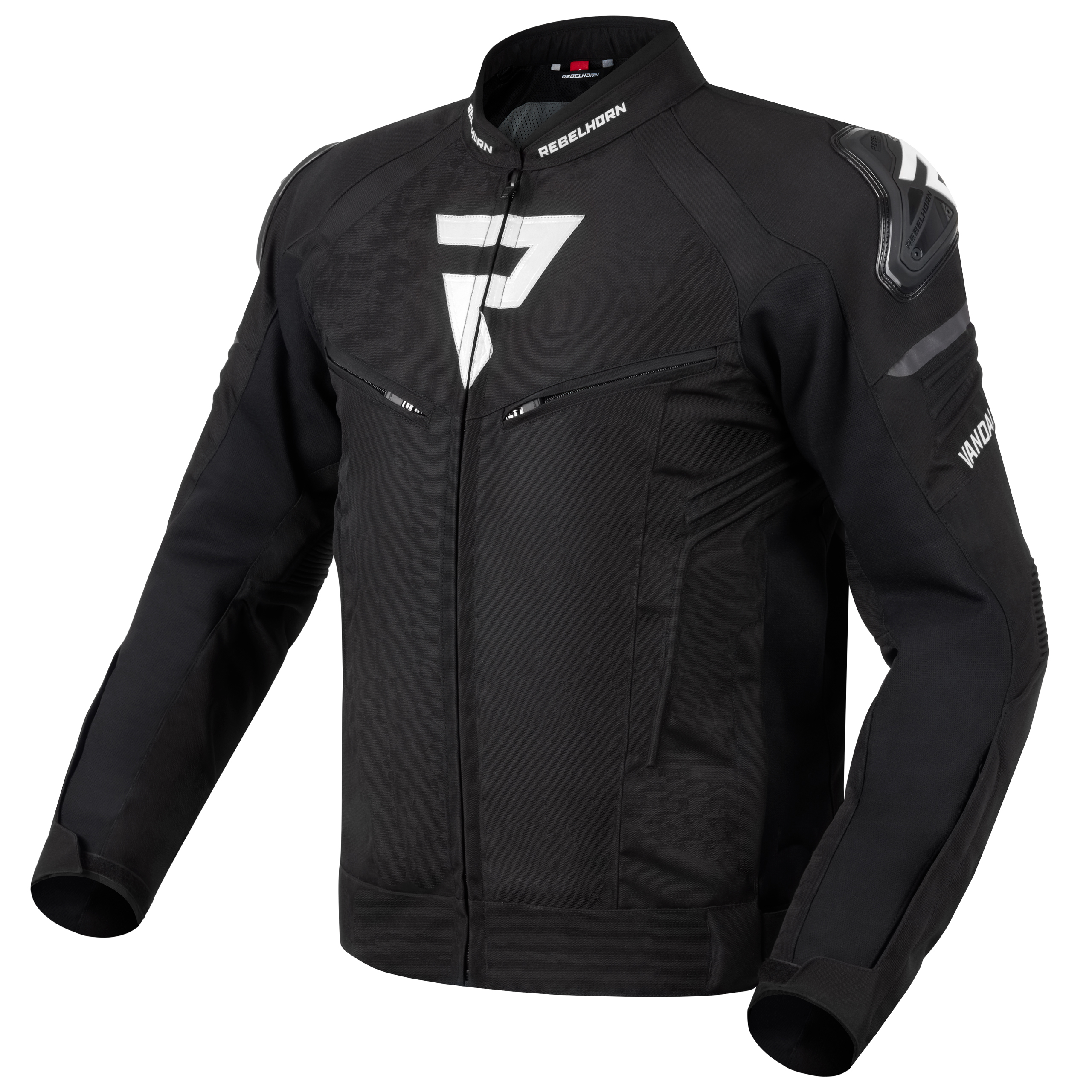 מעיל חורף רבל הורן שחור / לבן - REBELHORN VANDAL TEXTILE JACKET