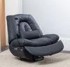 כורסת מסאג עור ריקליינר חשמלי AIR LEATHER אריאן פרימיום שחור