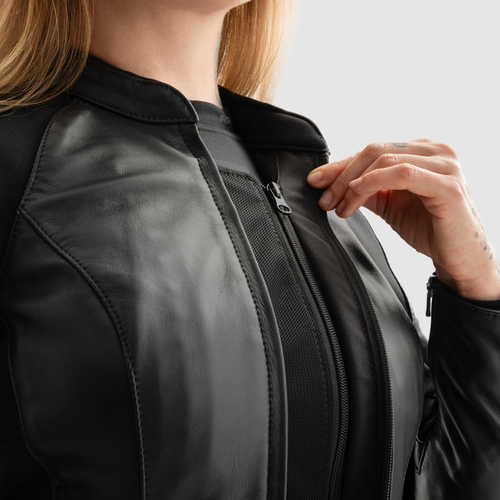 מעיל עור לנשים רבל הורן שחור - REBELHORN SIENDA LEATHER JACKET