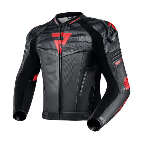 מעיל עור רבל הורן שחור / אדום - REBELHORN VANDAL LEATHER JACKET