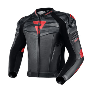 מעיל עור רבל הורן שחור / אדום - REBELHORN VANDAL LEATHER JACKET