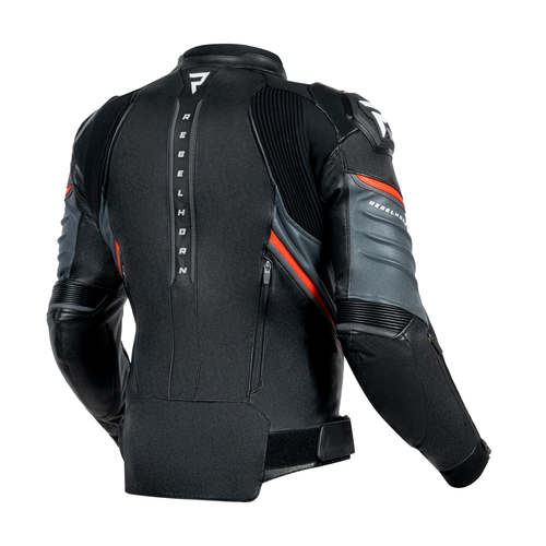 מעיל ספורט טורינג מעור רבל הורן שחור / אדום - REBELHORN VELOCE LEATHER 