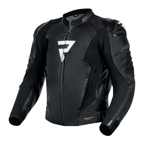 מעיל ספורט טורינג מעור רבל הורן שחור / לבן - REBELHORN VELOCE LEATHER 