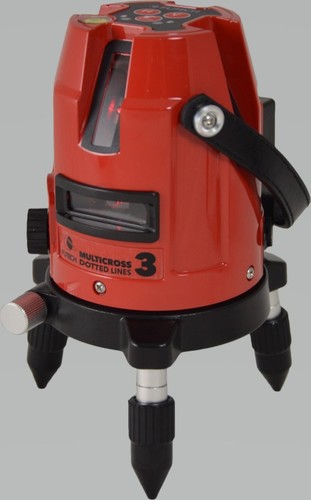 מאזנת לייזר 3 קווים אדומים ונקודת סימון - FUTECH MC3 DL RED + חצובה
