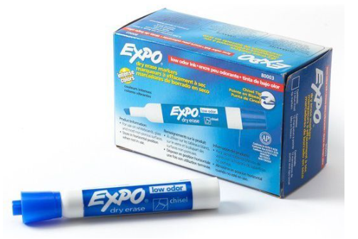 מארז 12 טושים ללוח מחיק EXPO