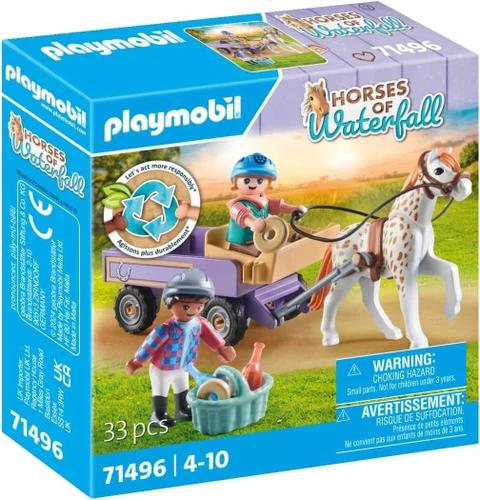 משחק פליימוביל ילדים עם כרכרה ופוני לגלאי 4+