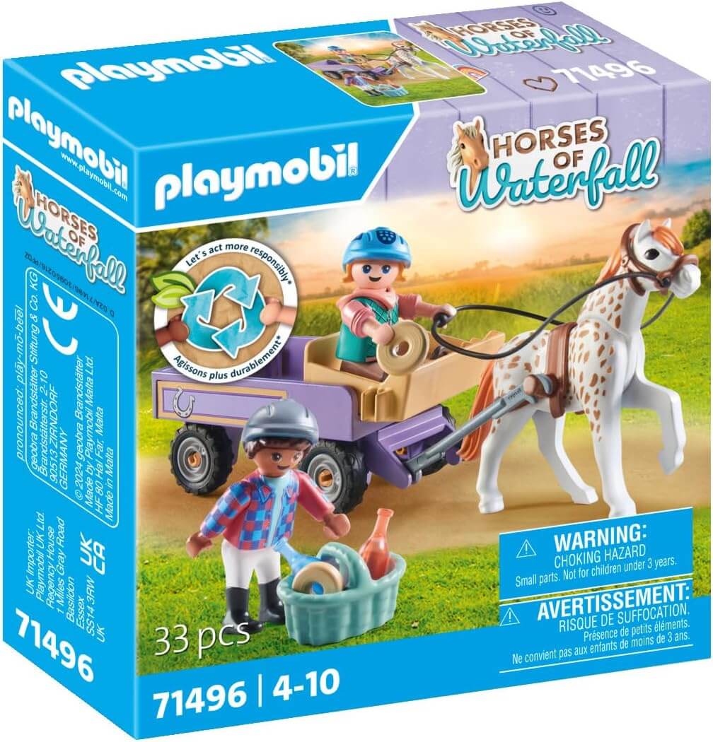משחק פליימוביל ילדים עם כרכרה ופוני לגלאי 4+