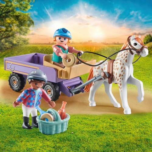 משחק פליימוביל ילדים עם כרכרה ופוני לגלאי 4+