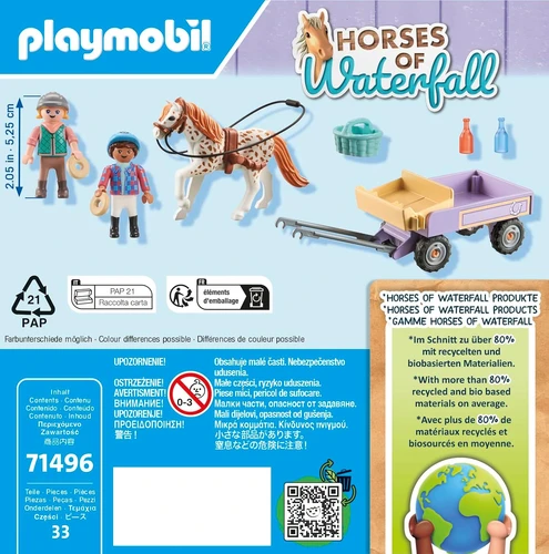 משחק פליימוביל ילדים עם כרכרה ופוני לגלאי 4+