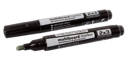 טוש מחיק ללוח זכוכית 2X3 Boards - צבע שחור