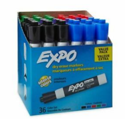  מארז 36 טושים ללוח מחיק EXPO