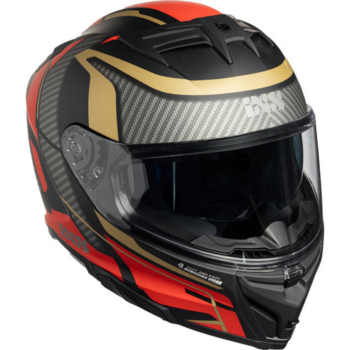 קסדת אי איקס אס מלאה שחור / אדום מט - IXS 912 SV HELMET