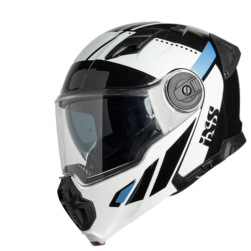 קסדה דו שימושית נפתחת שחור / לבן - IXS 430 FG 
