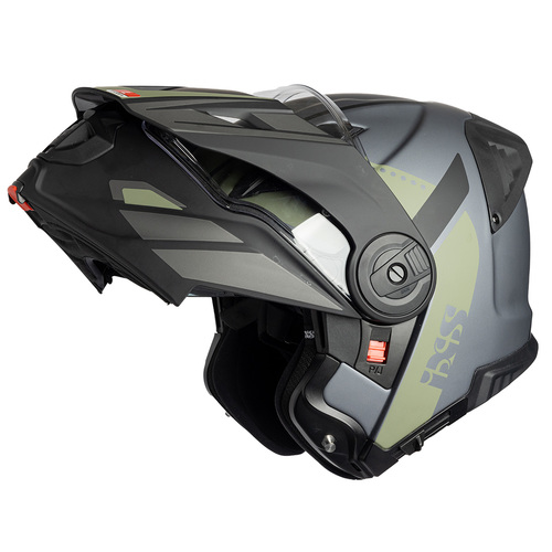 קסדה דו שימושית נפתחת שחור מט / זית  - IXS 430 FG 