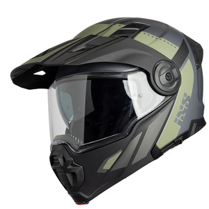 קסדה דו שימושית נפתחת שחור מט / זית  - IXS 430 FG 