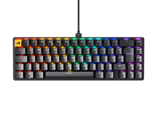 מקלדת מכאנית Glorious GMMK V2 65% (Pre-Built) בצבע שחור