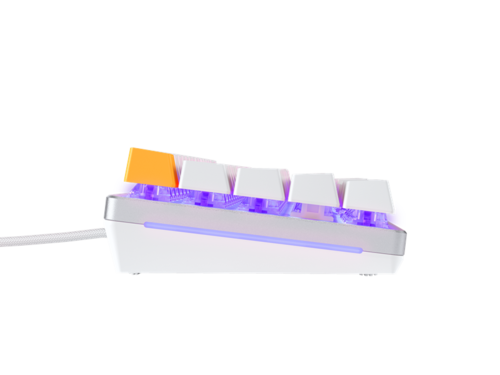 מקלדת גיימינג מכנית Glorious GMMK 2 65% ISO בצבע לבן