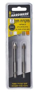 מקדח חץ רב תכליתי 2 להבים, 7 מ"מ, 2 יח