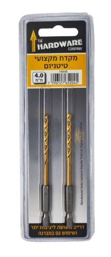 מקדח HSS טיטניום 4 מ