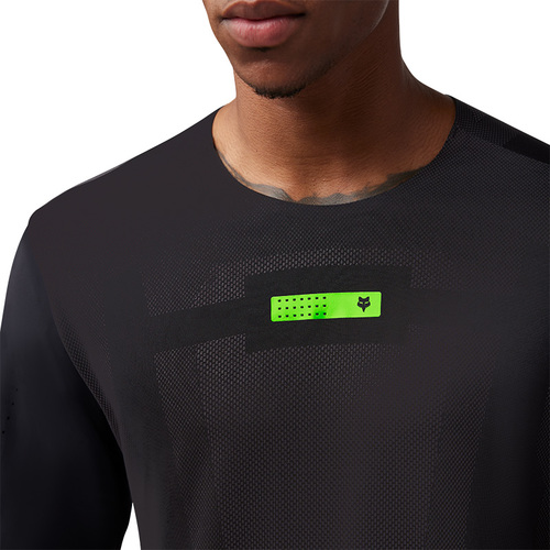 חולצת רכיבה ארוכה פוקס שחור - FOX RACING RAWTEC LS JERSEY V25